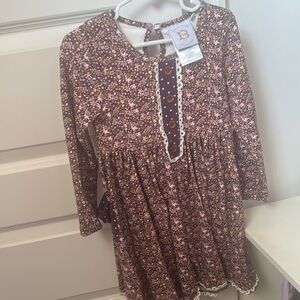 Swoon baby Purple floral fall Long Sleeve Casual Dress